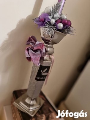 55cm teljes magasság, csodás fém gyertyatartó Új 