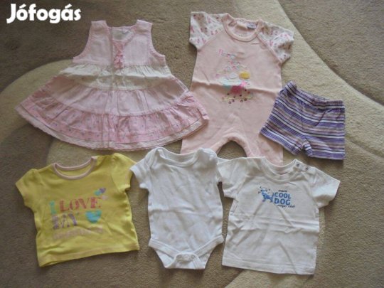 56-62-es lány nyári ruhacsomag 56