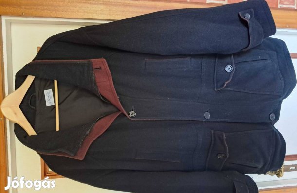 56-OS Fekete- Bordó Olasz Kashmír Kabát