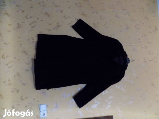 58-as méretű fekete gyapjú kasmír modern férfi szövetkabát