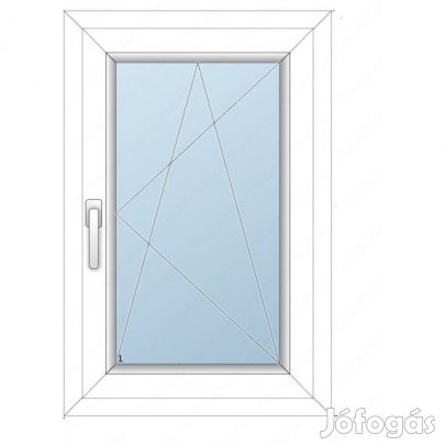 58x118 Műanyag ablak / Bukónyíló/, 3-rétegű üveg
