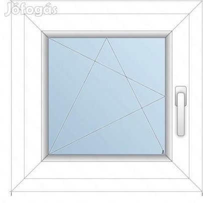 58x58 Műanyag ablak / Bukónyíló/ 2 rétegű üvegezés/