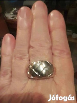 59-es méretű, 925-ös, jelzett ezüst gyűrű