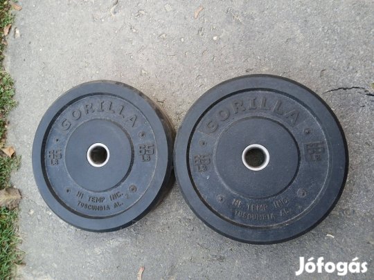 59 kg Bumper olimpiai súlytárcsa 2 x 29,5 kg 51 mm súly súlyzó súlyok