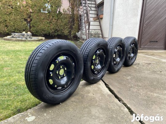 5*100 VW/Skoda/Seat lemezfelni garnitúra, 175/65/14 nyári gumikkal