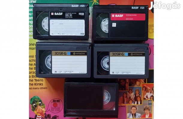 5-DB BASF Hitachi VHSC VHS C Videokamera Kazetta Videó Kazetta S VHSC