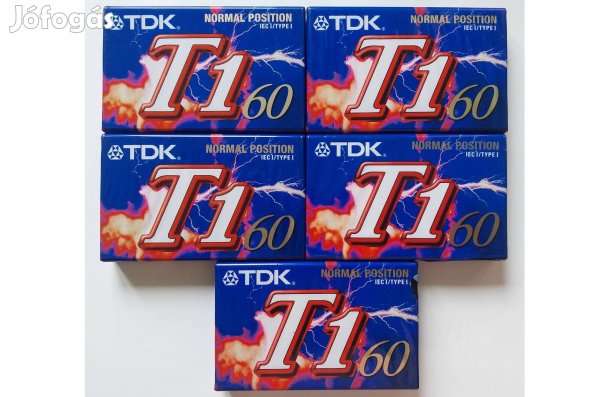 5-DB TDK T1 Normal Kazettás MAGNÓ Kazetta TDK MAGNÓ Kazetta
