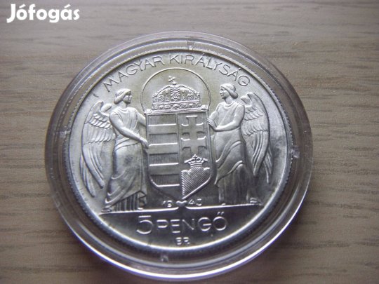 5 Pengő Alu emlékérem 1943 zárt kapszulában + Tanúsítvány