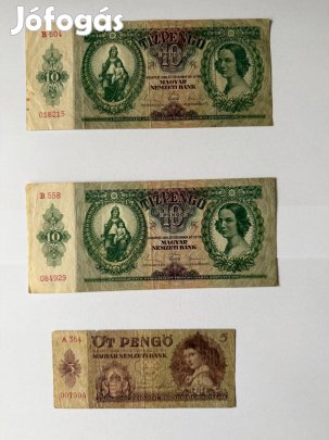 5, 10, 20, 100, 100 ezer Pengő