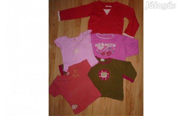 5 db 86-92-es kislány felső - egy csomagban