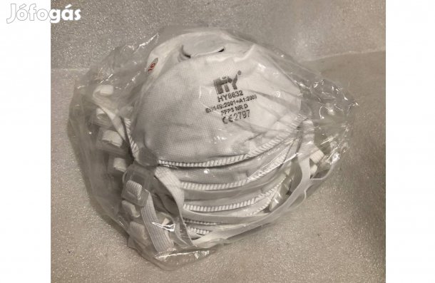 5 db HY8632 Légzésvédő porvédő maszk FFP3Nrd szelepes porálarc gumipán