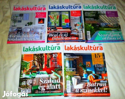 5 db Lakás kultúra magazinok újak