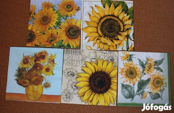 5 db Napraforgós szalvéta