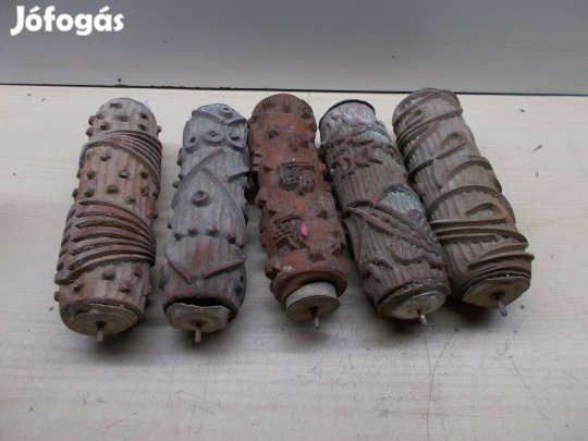 5 db Régi festő szobafestő mintás gumi henger 5 db egyben