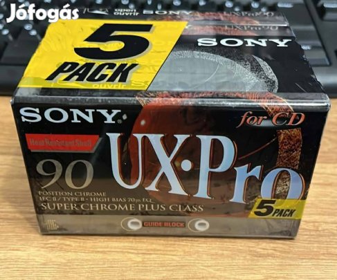 5 db Sony UX-Pro 90 kazetta bontatlan csomagolásban
