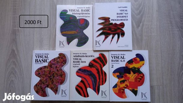 5 db Visual Basic könyv együtt 1500 Ft