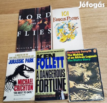 5 db angol nyelvű könyv akár nyelvgyakorlásra