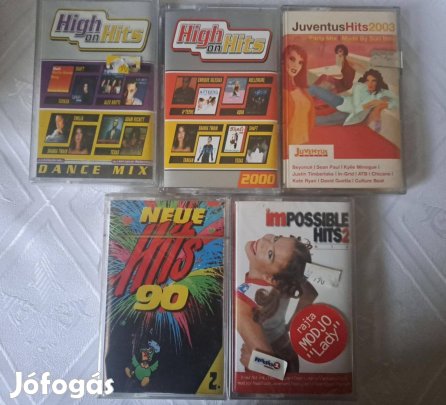 5 db discosláger válogatás kazetta