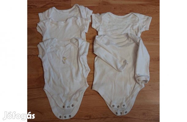 5 db fehér újszülött body