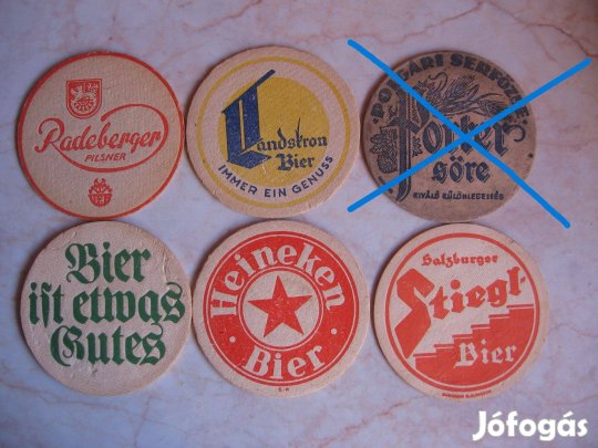 5 db karton poháralátét vegyes mintával