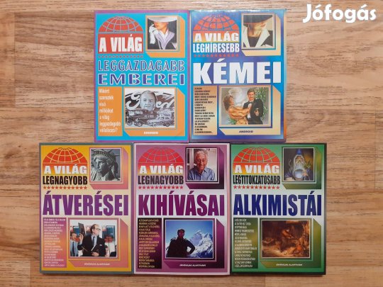 5 db könyv A világ leg. című sorozatból egy könyvcsomagban