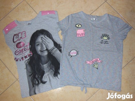 5 db lányka póló. Simi pólóval, pacis, cicás, Soy Luna. 146/152