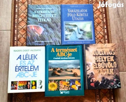 5 db nagy könyv, Reader's Digest válogatás könyvcsomag
