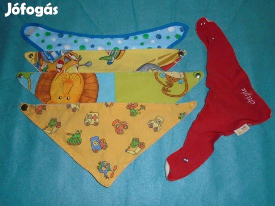 5 db nyálkendő előke - hibátlanok 1.500 Ft egyben az 5 db