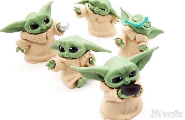 5 db-os Star Wars Baby Yoda Grogu jellegű figura szett