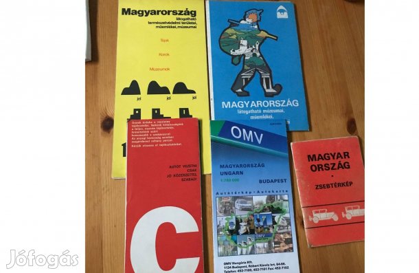 5 db régi Magyarország térkép