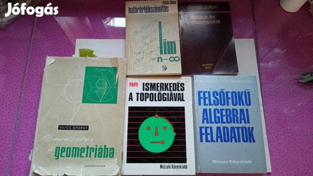 5 db régi matematika témájú könyv együtt 2500 Ft