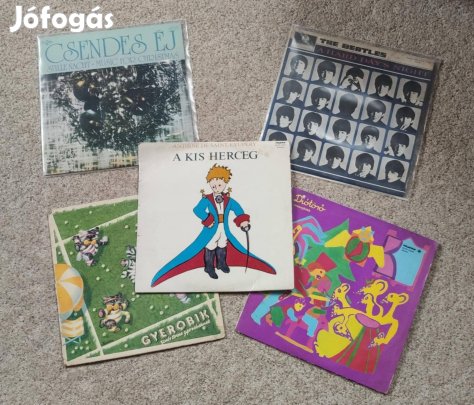 5 db retro bakelit lemez