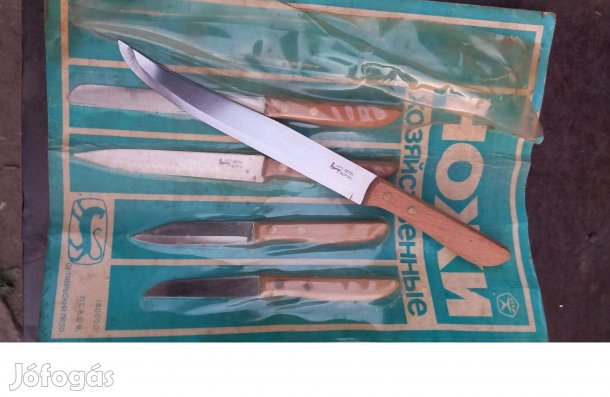 5 db retro szovjet konyhai kés készlet újszerü