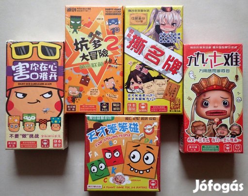 5 db új kínai interaktív party kártya játék társasjáték kártyajáték