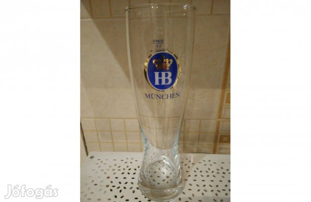 5 dl mértékjeles Hofbrau München sörös korsó