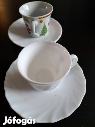 5 kávéscsésze, 6 tányér, 1 pótlás