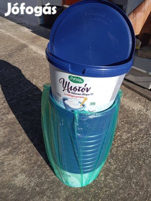 5 l-es fedeles vödör 10 db kék, egyutas, tiszta