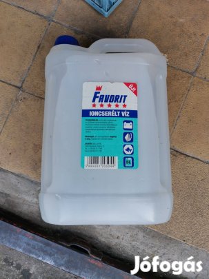 5 liter Ioncserélt víz masszív, újra felhasználható kannában eladó