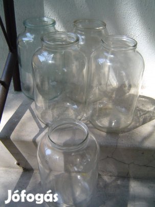 5 literes retró befőttes üvegek