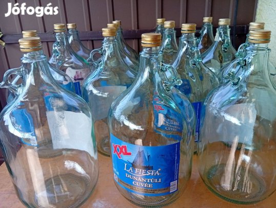 5 literes üveg palackok eladók