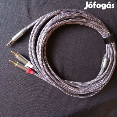 5 méteres 3.5 kis jack RCA erősítő átjátszó kábel mobiltelefon laptop