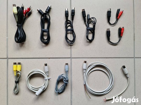 5 pin din, 3 pin din rca átjátszó kábel csatlakozó szett gyűjtemény