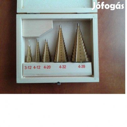 5 részes lépcsős fúró készlet