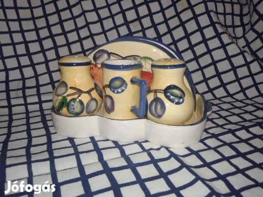 5 részes mázas konyhai asztali szett 2200,-Ft