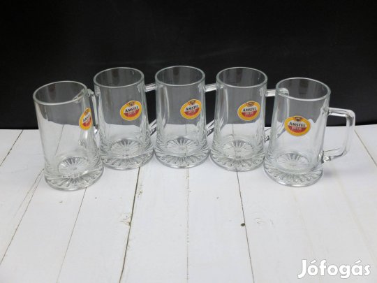 5db Amstel üveg korsó 4dl Ajándéknak is!