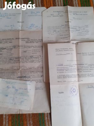 5db különböző régi Földhivatali határozat a 70-es évekből egybe