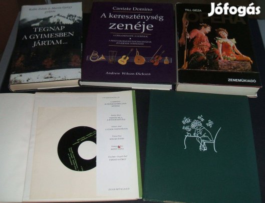 5db ritka zenei könyv (könyvcsomag)egyben,vagy bontva