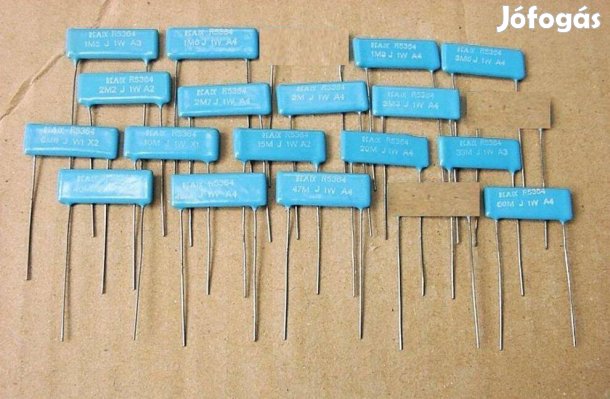 5kV 1W R5364 vastagréteg ellenállás set, 17db/17érték , 1-68Mohm ,5%