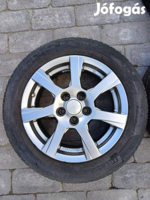 5x100 R15 alufelni 185/60R15 nyári gumikkal