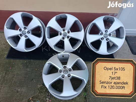 5x105 opel mokka,astra j,k  17 col alufelni szett 